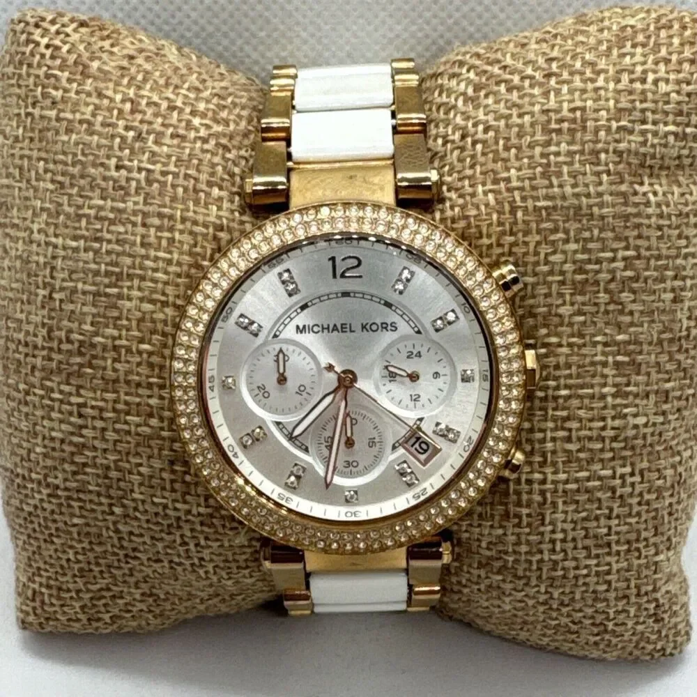 Michael Kors Parker MK5774 Women Two-Tone Analog Dial Quartz Wrist Watch JNA621